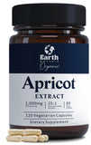 Earth BOTANIC Organic Apricot Extract 120 Veggie Capsules front view