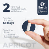 Earth BOTANIC Organic Apricot Extract capsules close-up