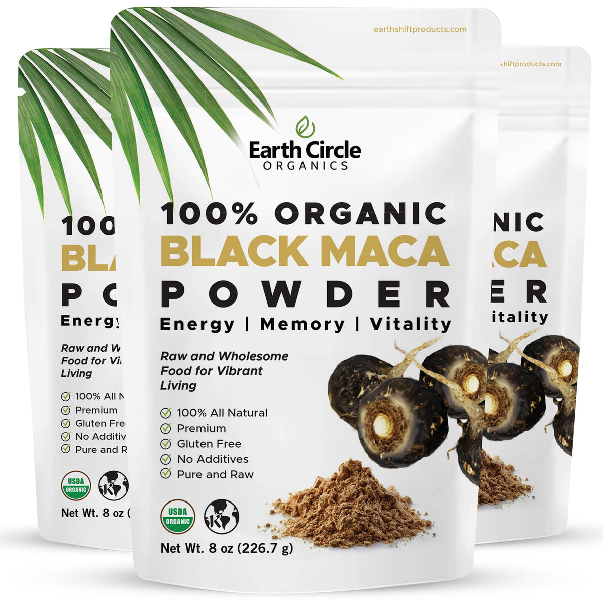Earth Circle Organics Black Maca Powder 780g front view