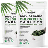 Earth Circle Organics Chlorella Tablets 250mg front view