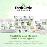 Earth Circle Organics Chlorella Tablets 250mg with greenery background