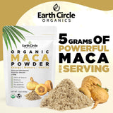 Earth Circle Organics Maca Root Powder 454g in a bowl