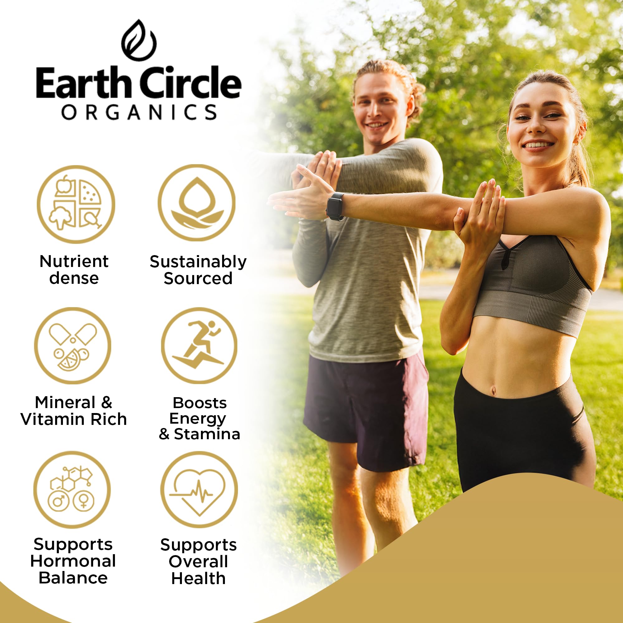 Earth Circle Organics Maca Root Powder 454g scoop