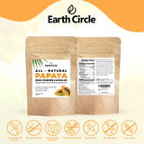 Earth Circle Organics Papaya Seed Powder Capsules open with powder