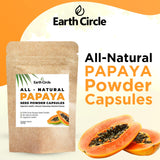 Earth Circle Organics Papaya Seed Powder Capsules packaging