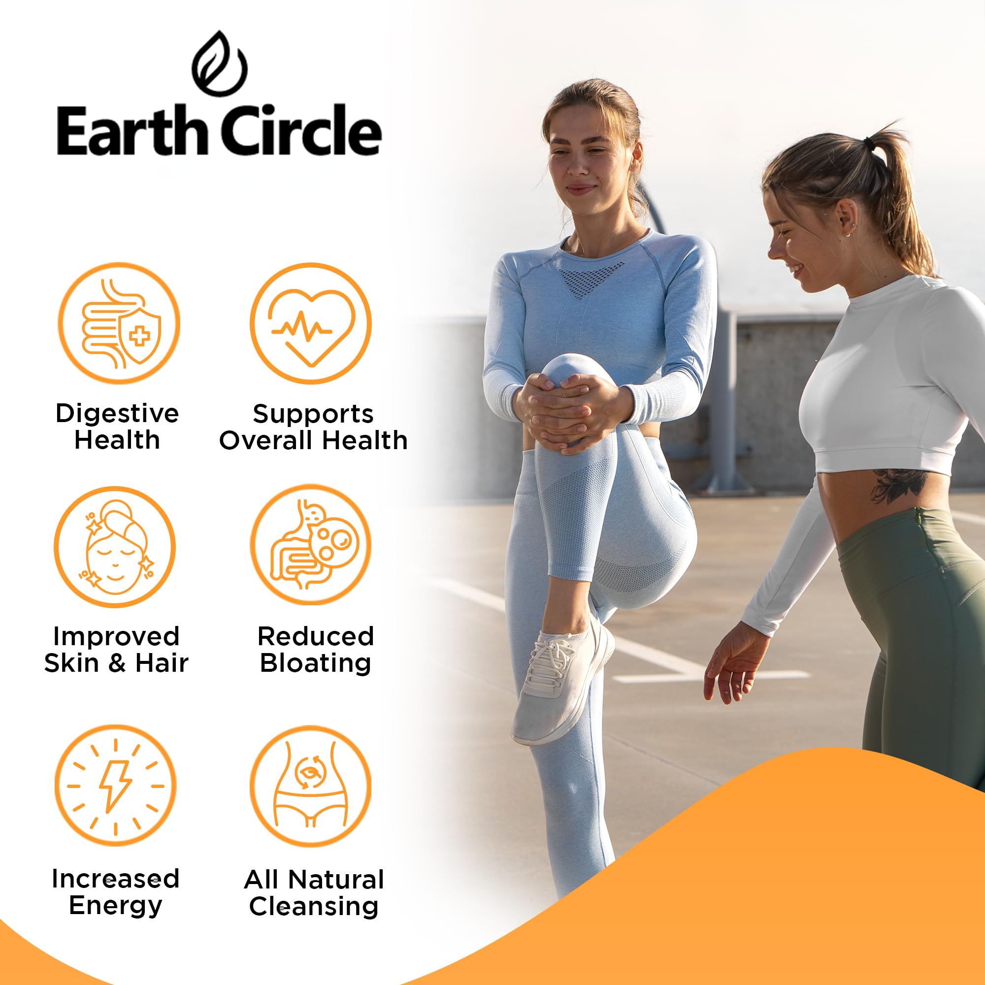 Earth Circle Organics Papaya Seed Powder Capsules side view