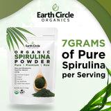Earth Circle Organics Spirulina Powder 113g resealable bag