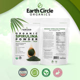 Earth Circle Organics Spirulina Powder mixed in a salad