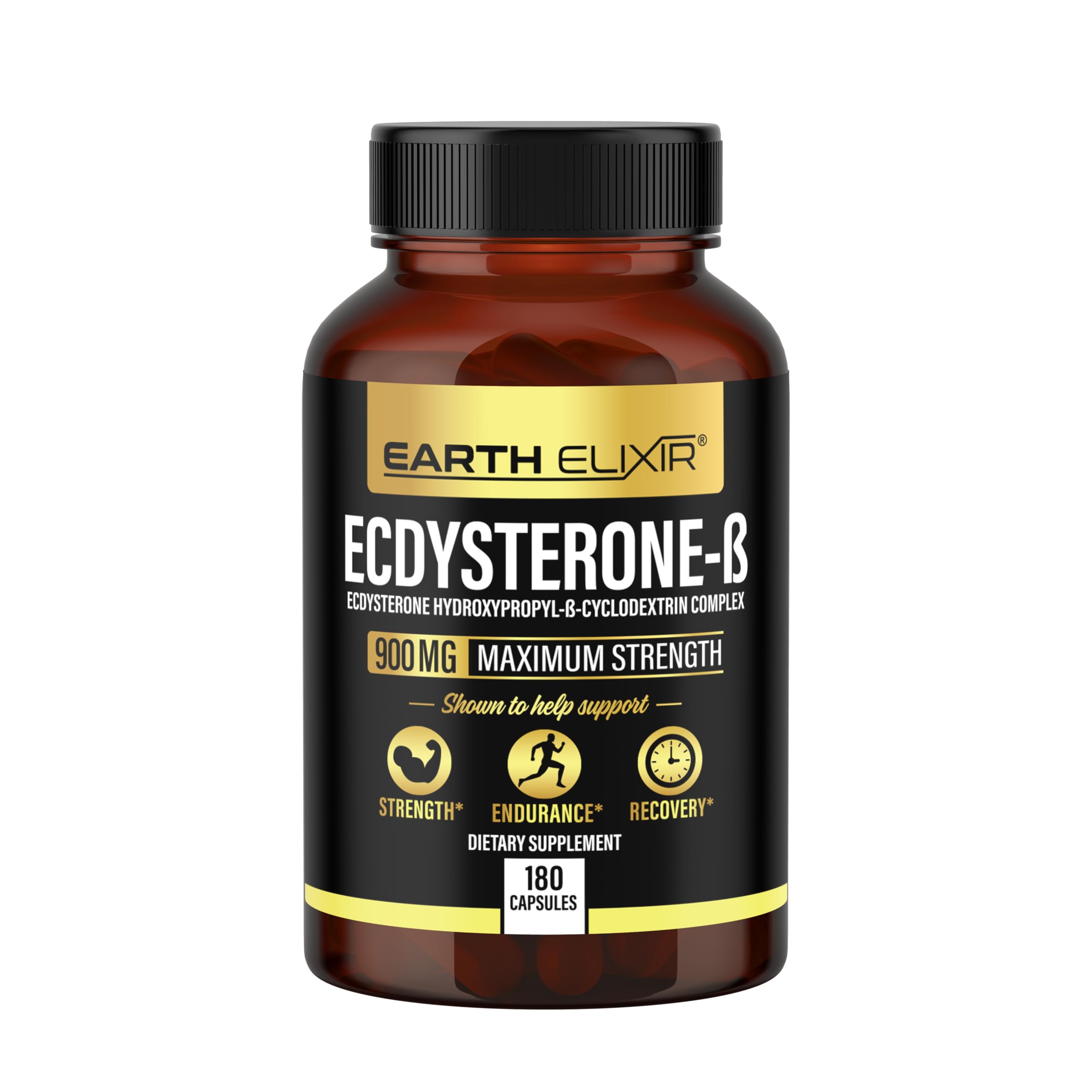 Earth Elixir Ecdysterone Supplement close-up of capsules