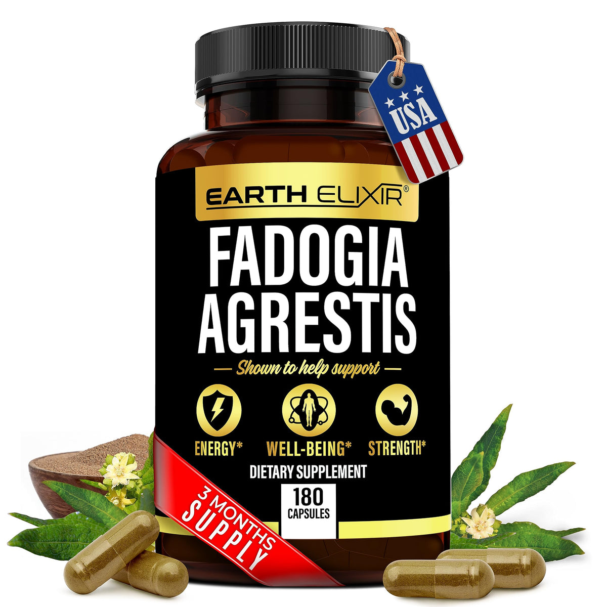 Earth Elixir Fadogia Agrestis Supplement front view