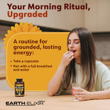 Earth Elixir Royal Jelly 3-in-1 Bee Pollen Supplement capsules close-up