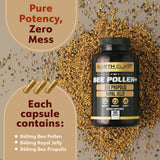 Earth Elixir Royal Jelly 3-in-1 Bee Pollen Supplement side view