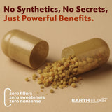 Earth Elixir Royal Jelly 3-in-1 Bee Pollen Supplement with honeycomb