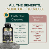 Earth Elixir Shilajit & Tongkat Ali Capsules ingredients close-up