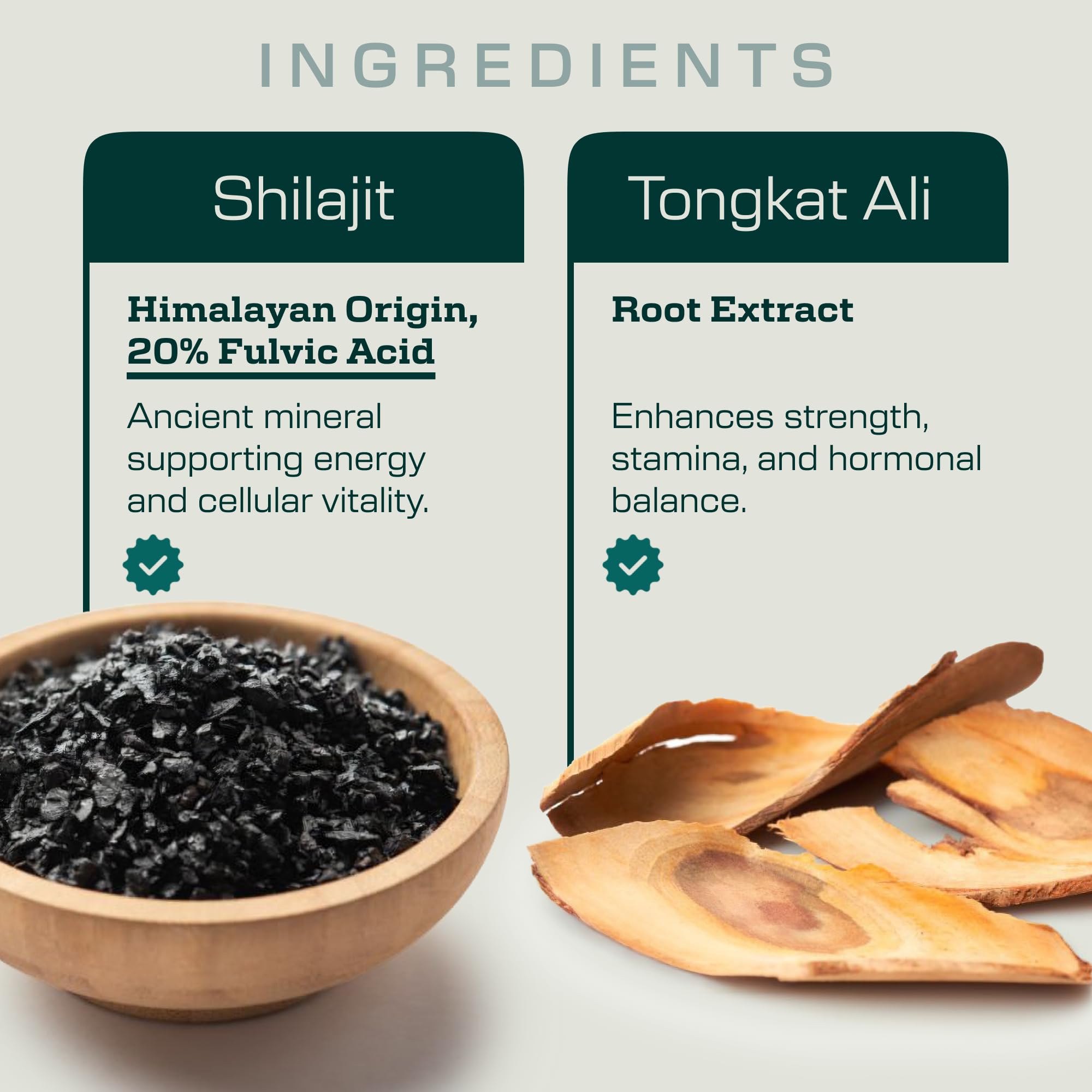 Earth Elixir Shilajit & Tongkat Ali Capsules with measuring spoon