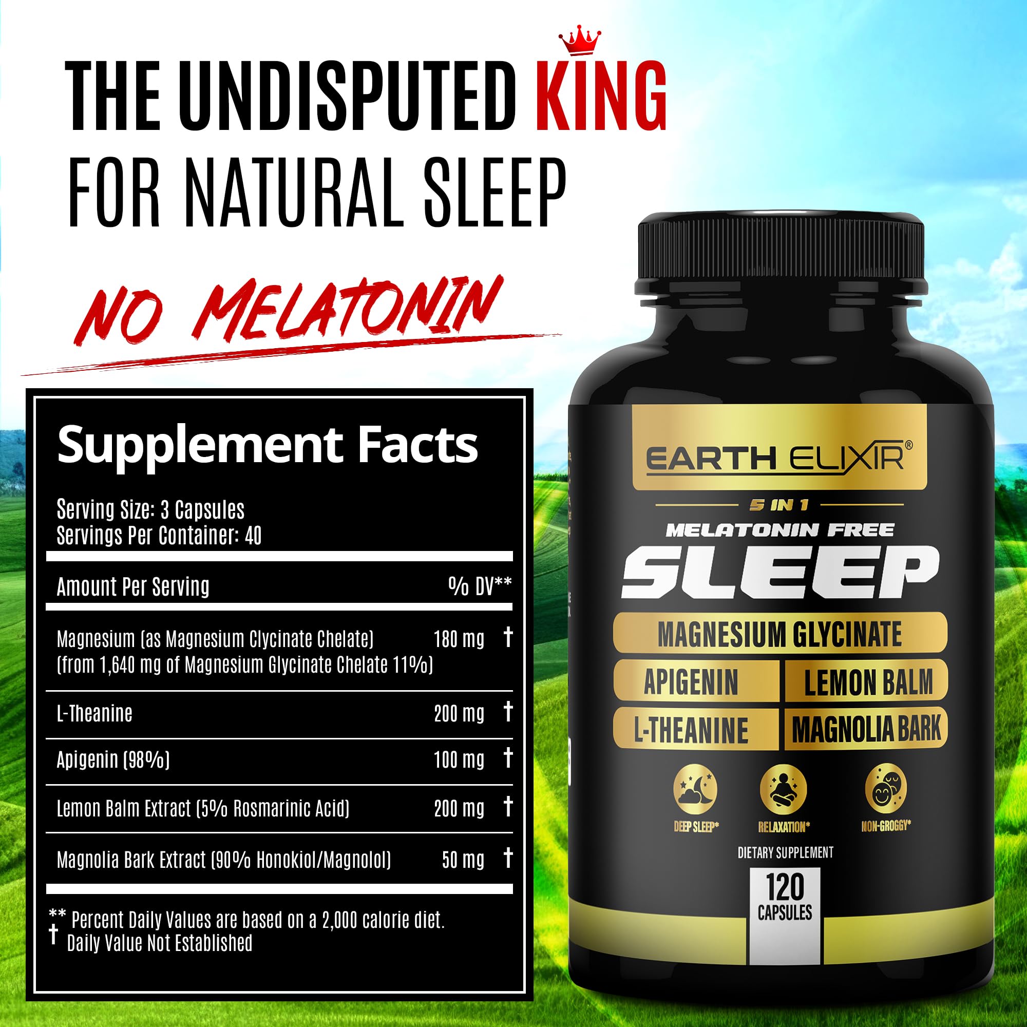 Earth Elixir Sleep Supplement 100g back view
