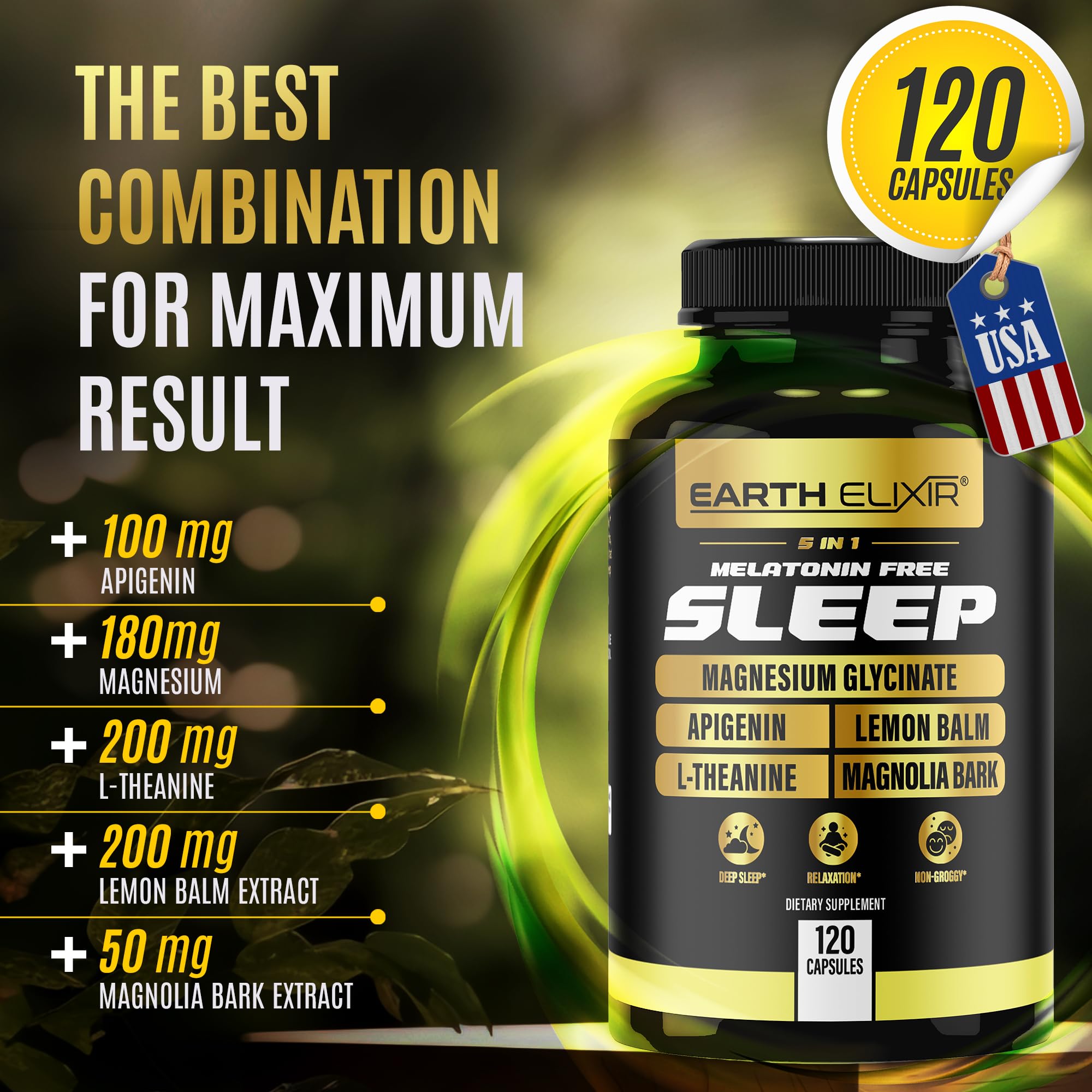 Earth Elixir Sleep Supplement 100g packaging