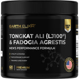 Earth Elixir Testosterone Support Supplement front view with capsules