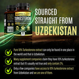 Earth Elixir Turkesterone Supplement 120 Capsules back view