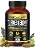 Earth Elixir Turkesterone Supplement 120 Capsules front view