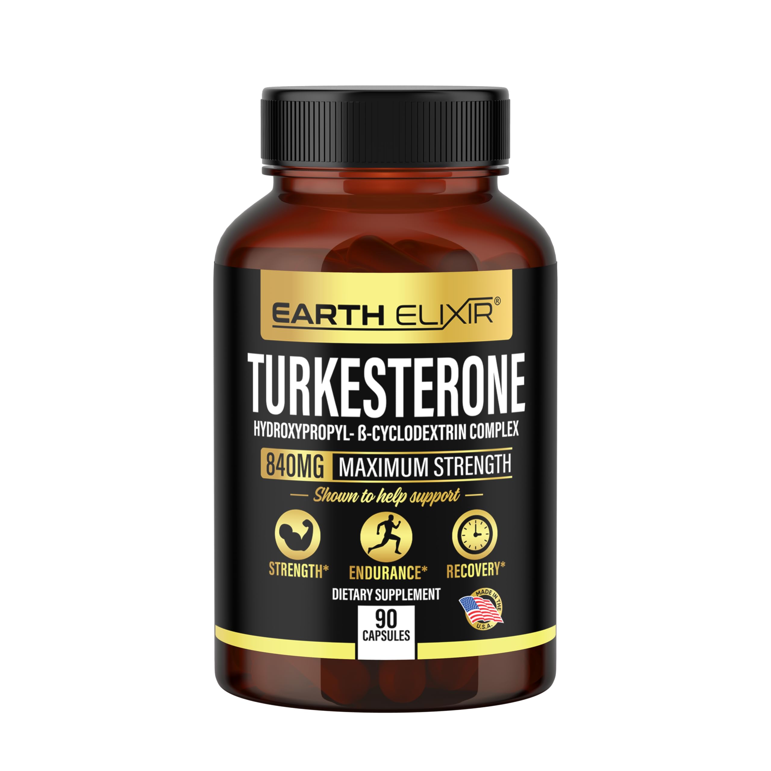 Earth Elixir Turkesterone Supplement 120 Capsules with measuring spoon