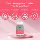 earth & elle Collagen Gummies heart-shaped gummies