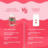 earth & elle Collagen Gummies with a measuring spoon