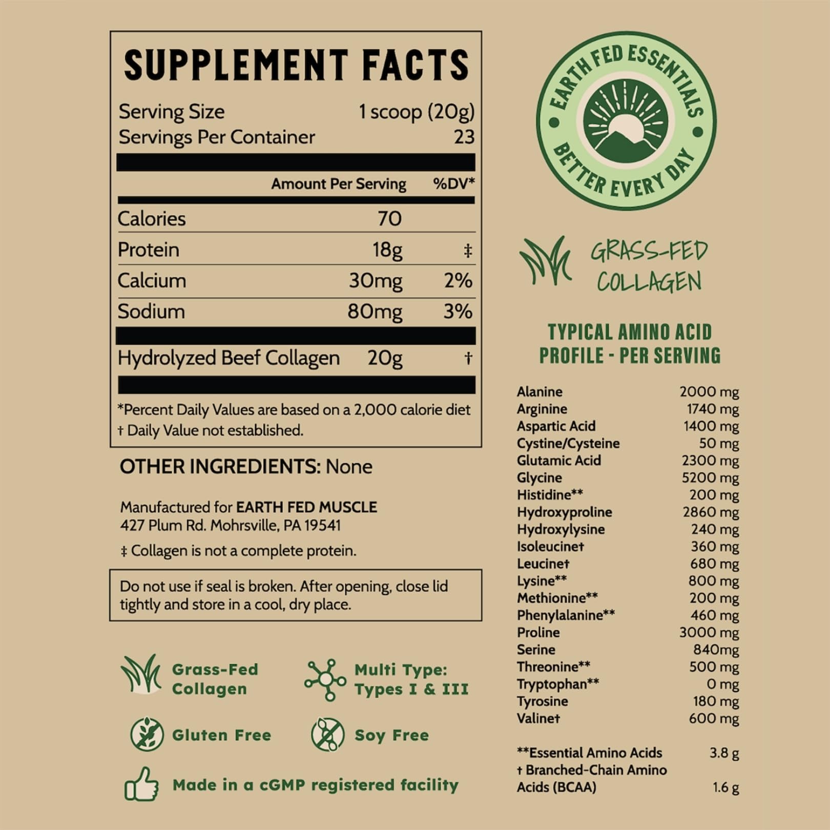 Earth Fed Muscle Collagen Peptides in a recipe