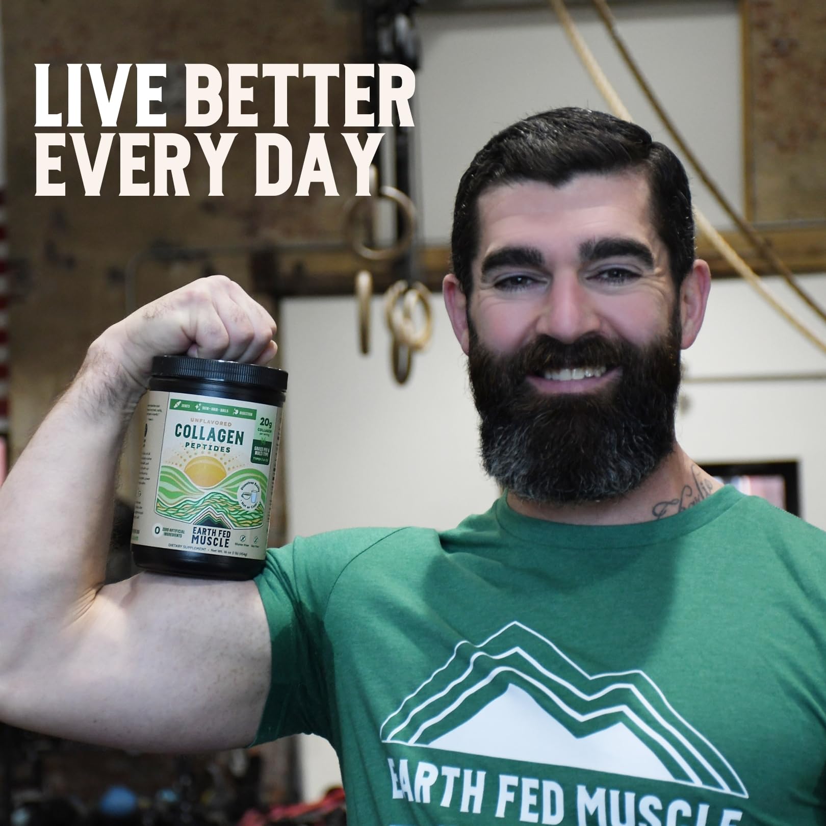 Earth Fed Muscle Collagen Peptides serving suggestion