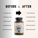 Earth Fed Muscle Forty Winkz ZMA 60 Capsules in a hand