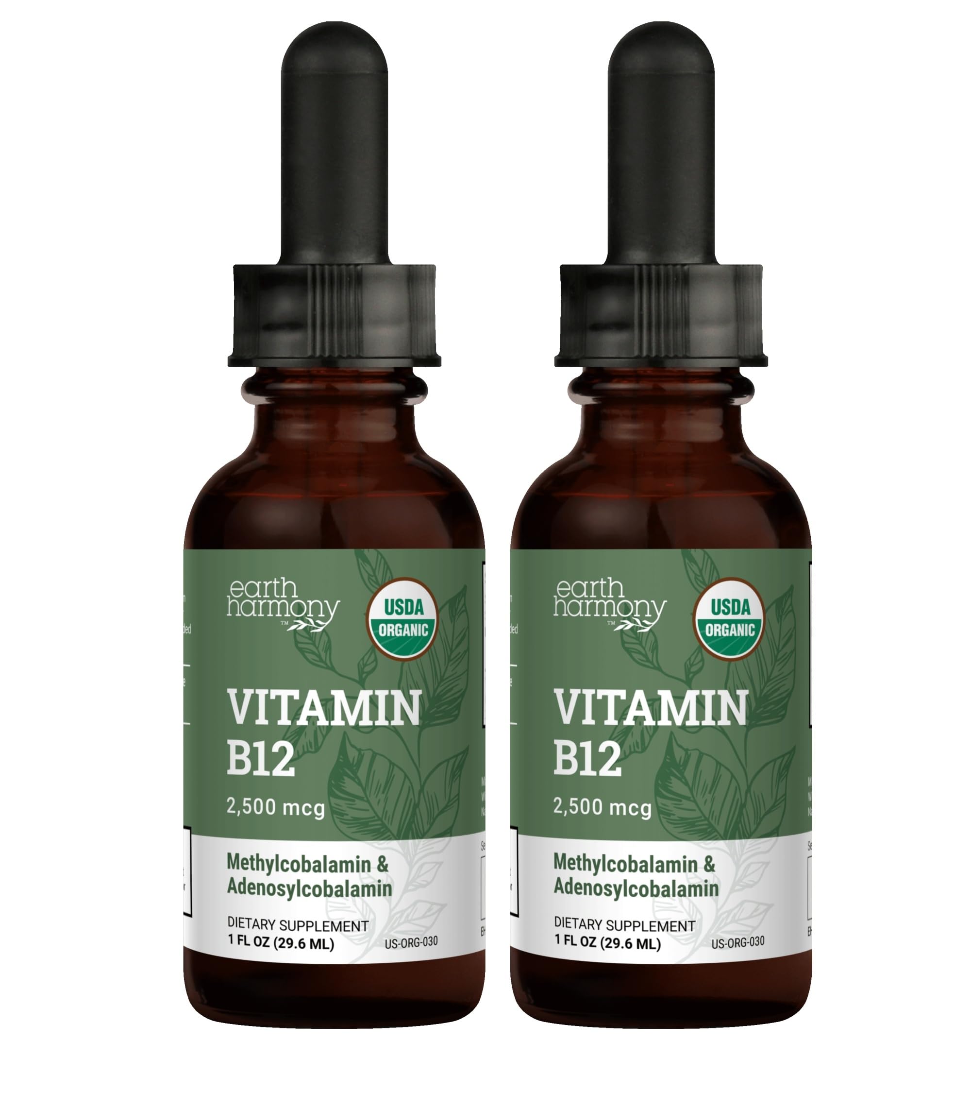 Earth Harmony Naturals B12 Liquid Drops front view with label