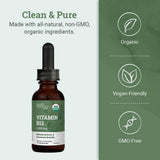 Earth Harmony Naturals B12 Liquid Drops packaging on a wooden table