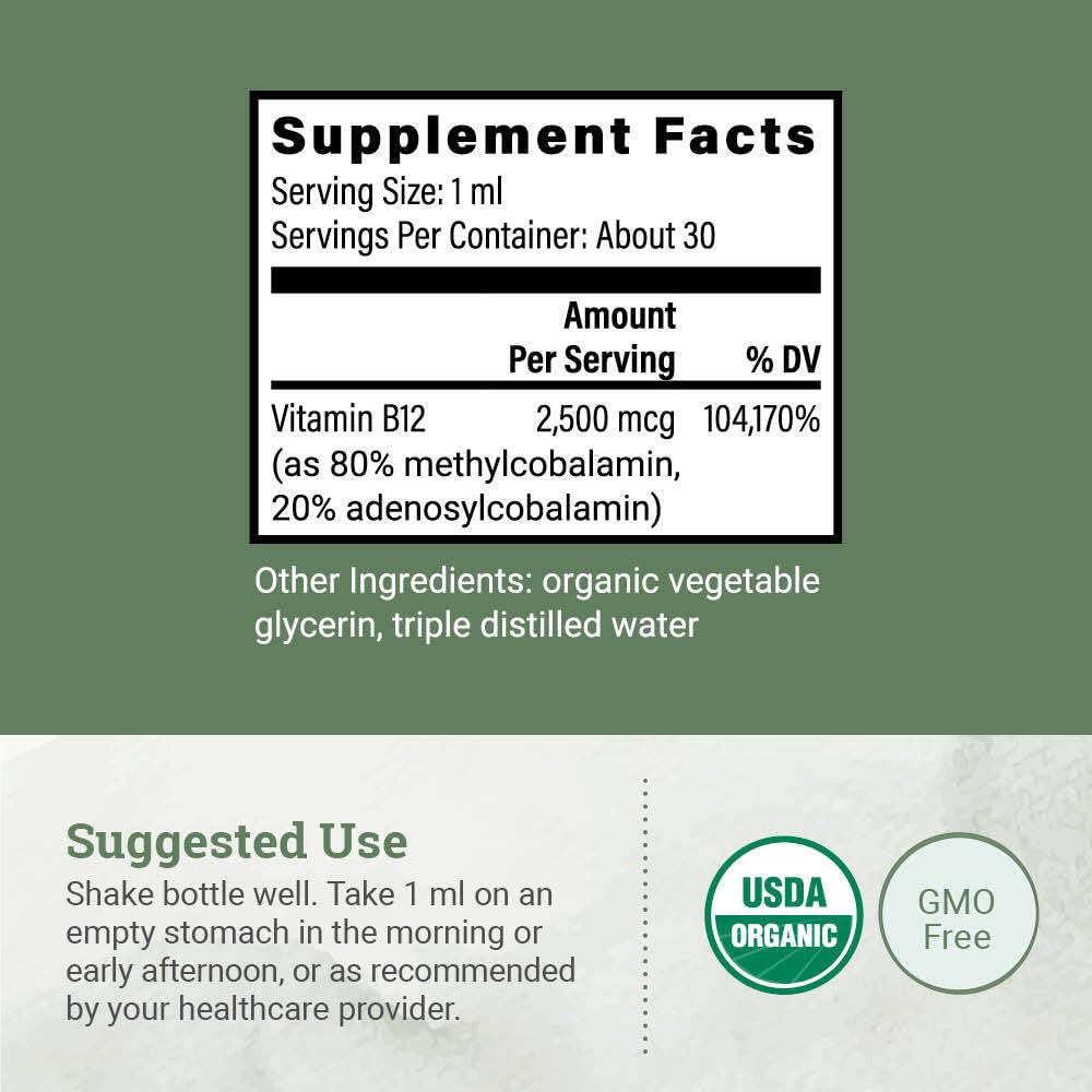 Earth Harmony Naturals B12 Liquid Drops with measuring dropper