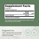 Earth Harmony Naturals Calcium D-Glucarate 120g supplement capsules