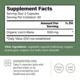 Earth Harmony Naturals Lion's Mane Mushroom Capsules side view