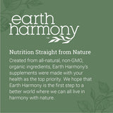 Earth Harmony Naturals Lion's Mane Mushroom Capsules with a measuring spoon