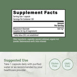 Earth Harmony Naturals Magnesium Glycinate 200mg capsules with organic MCT powder