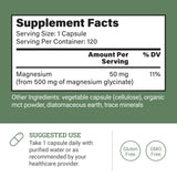 Earth Harmony Naturals Magnesium Glycinate Capsules side view