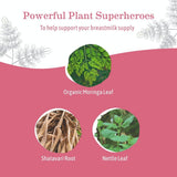 Earth Mama LactaGLOW Daily Drink Mix with a glass of water
