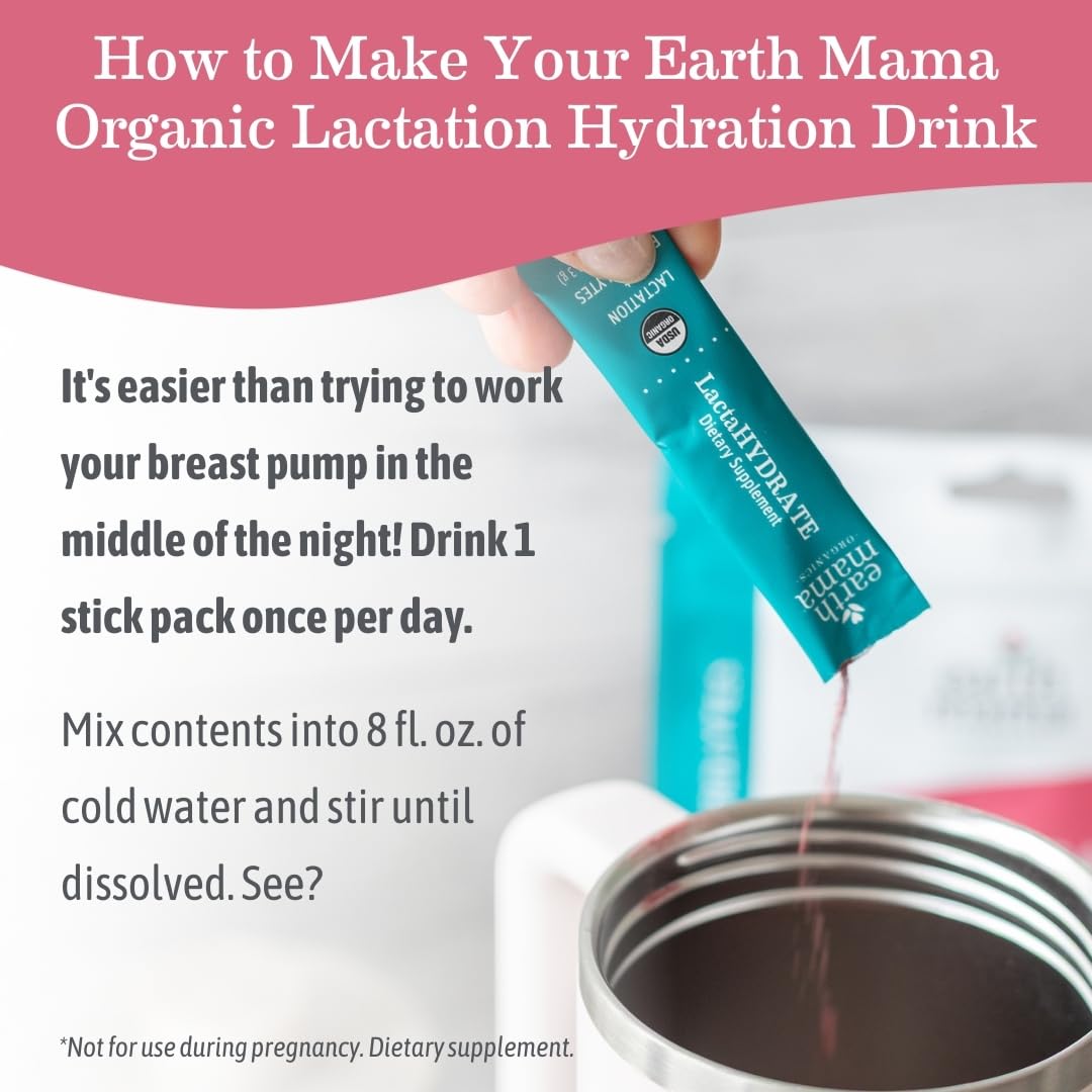 Earth Mama Milk Thistle Herbal Supplement in a glass of water