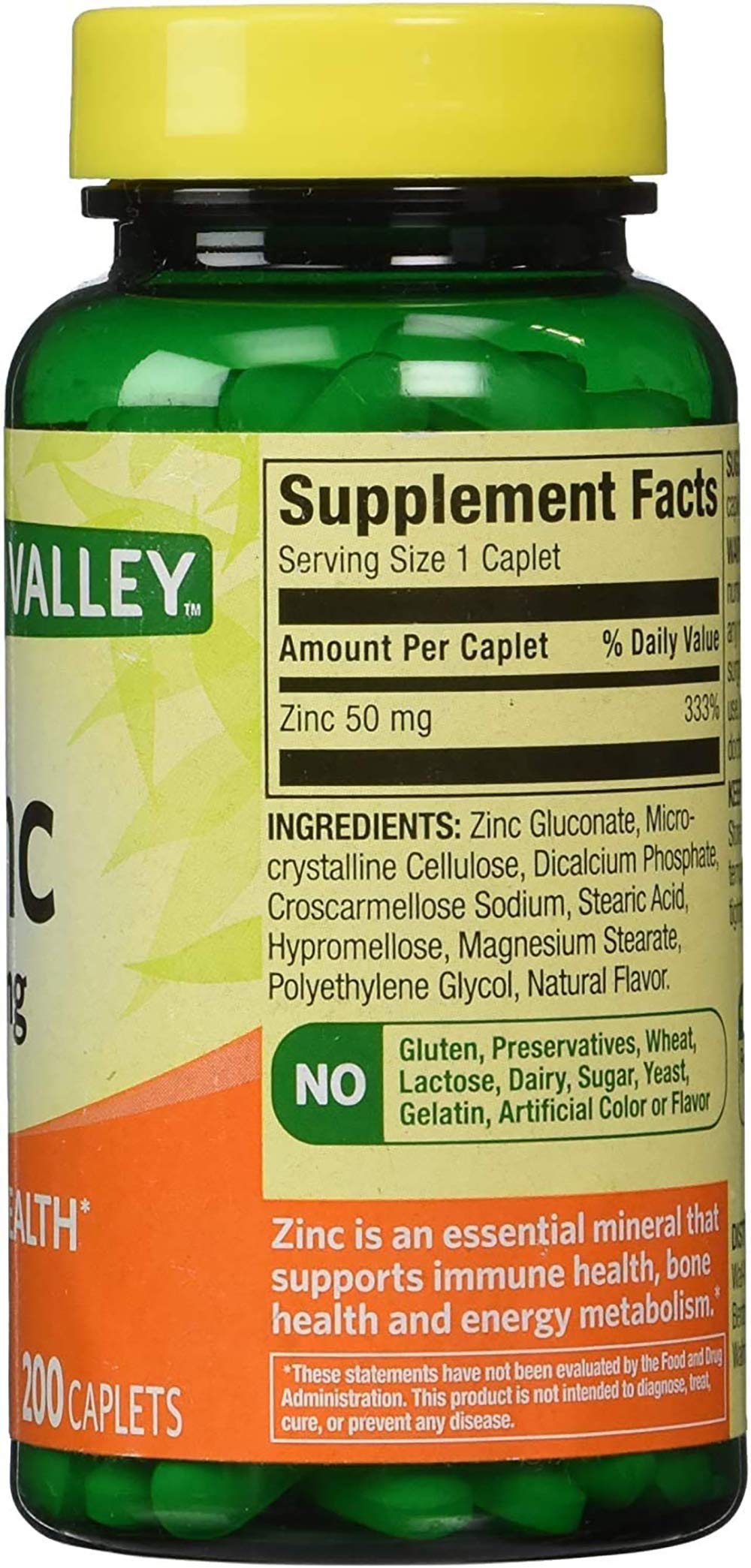 Earth&ME Zinc Supplement 50mg packaging on a table