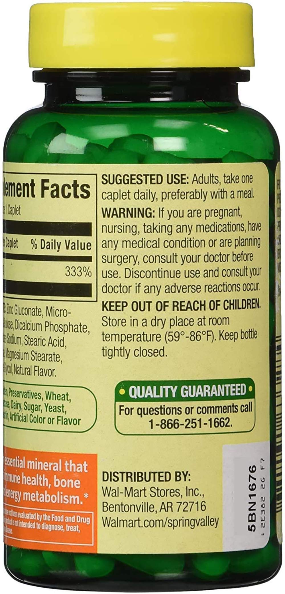 Earth&ME Zinc Supplement 50mg with natural ingredients