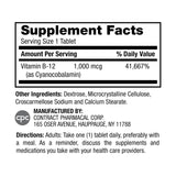 Earth's Splendor B12 Vitamin 400 Count side view