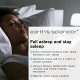 Earth's Splendor Melatonin 12mg Bilayer Tablets close-up of tablets