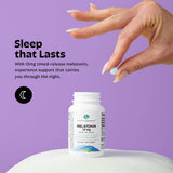 Earth's Splendor Melatonin 12mg Bilayer Tablets displayed with a sleep mask