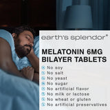 Earth's Splendor Melatonin 6mg Bilayer Tablets close-up