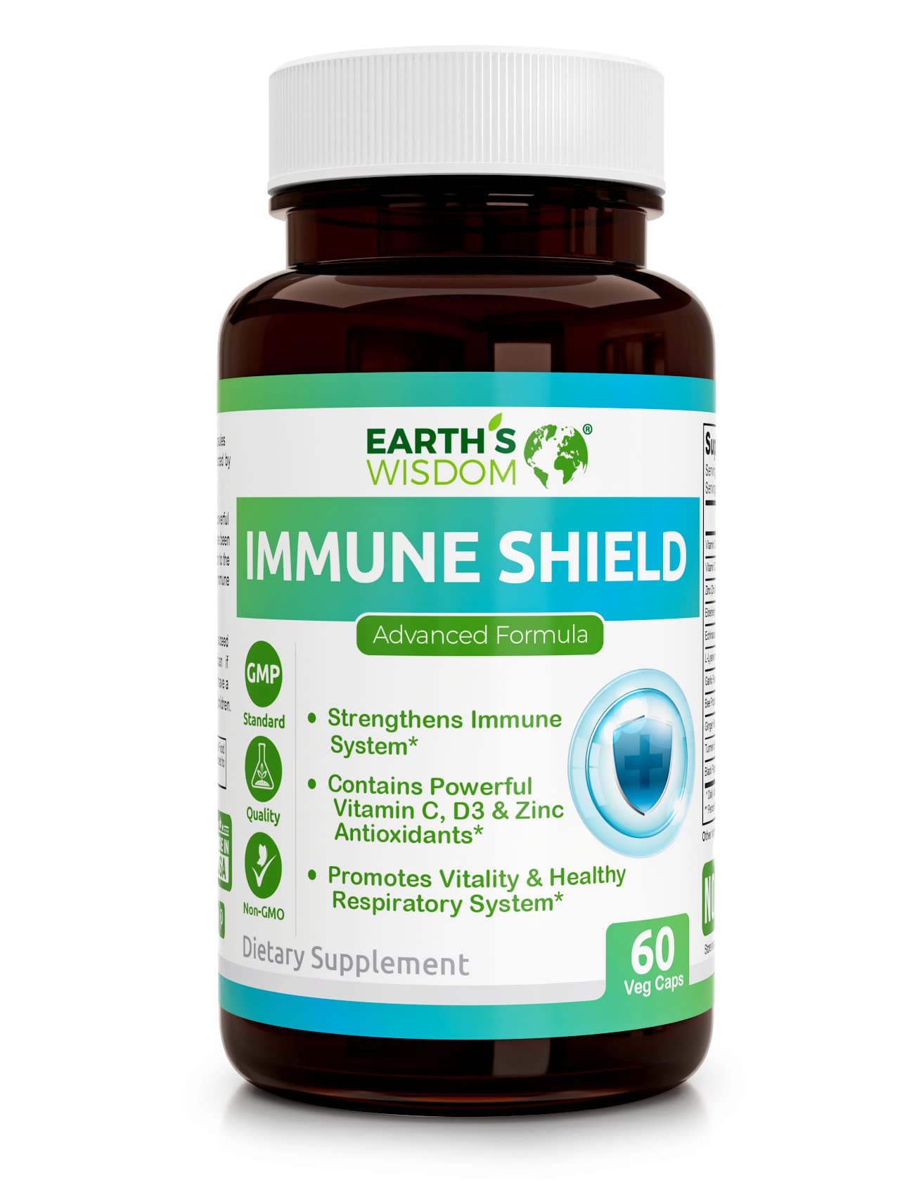 Earth's Wisdom Elderberry daily wellness Support Supplement front view