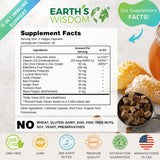 Earth's Wisdom Elderberry supplement bottle side view