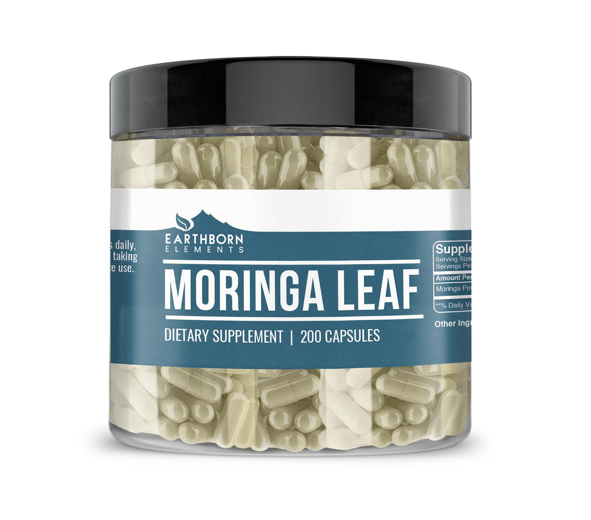 Earthborn Elements 200 Moringa Capsules front view