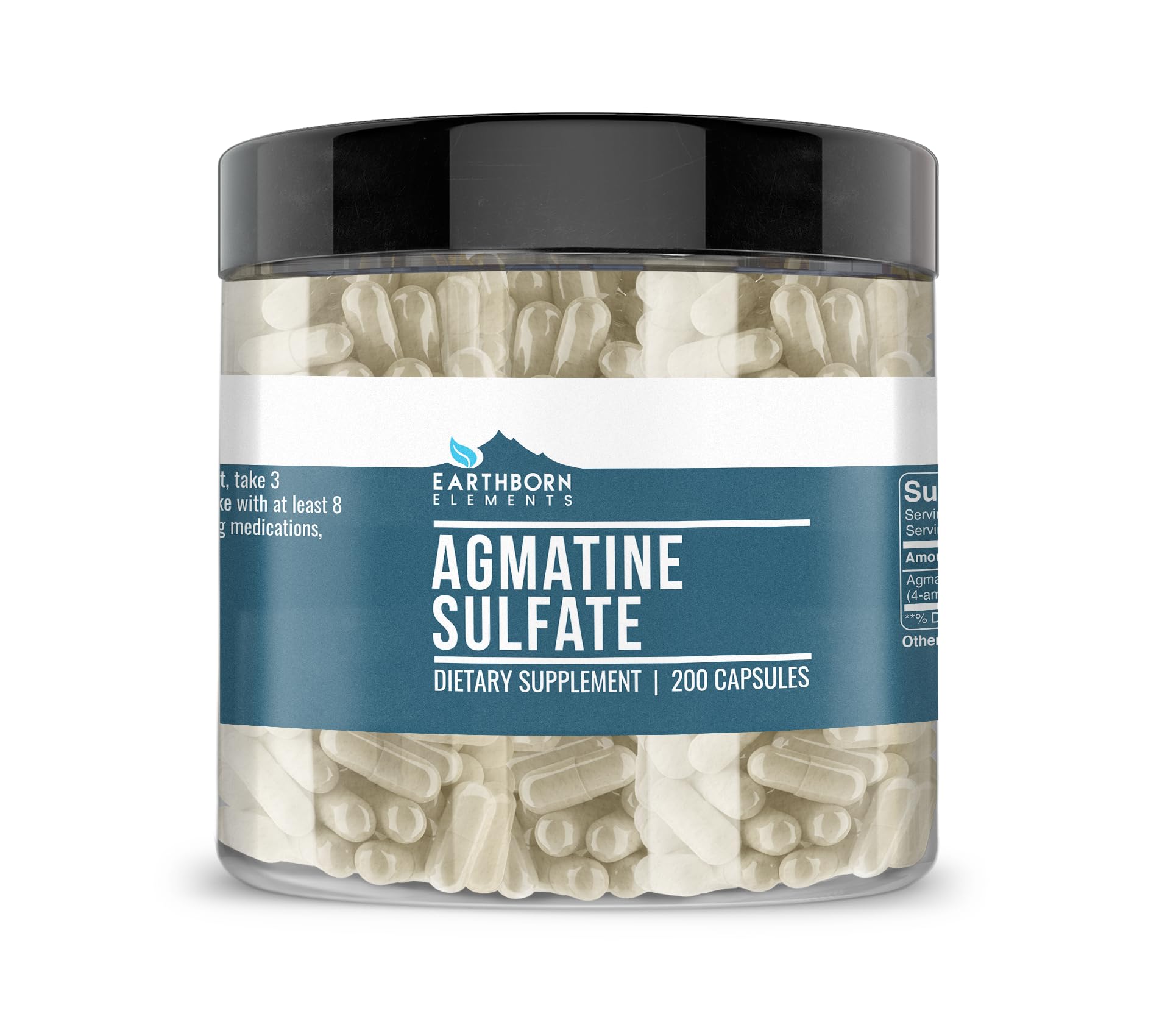 Earthborn Elements Agmatine Sulfate Capsules bottle front view